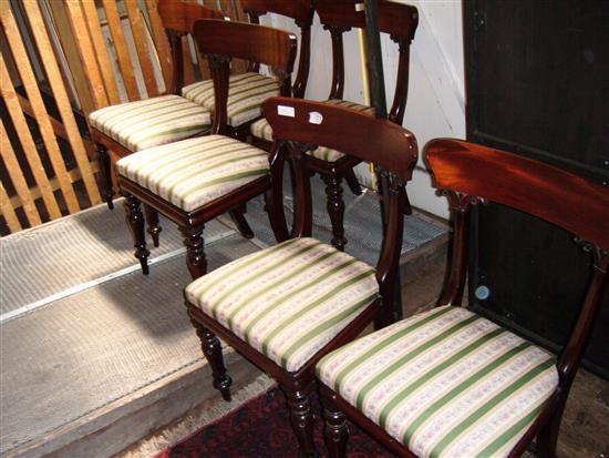 Set of 6 Victorian mahogany dining chairs(-)